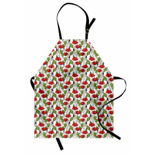Close up View of Poppies Apron