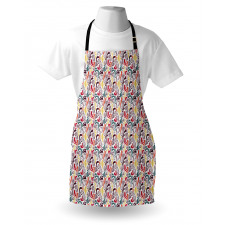 Vintage Cocktails Motifs Art Apron