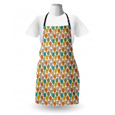 Leaves and Forest Flora Motif Apron