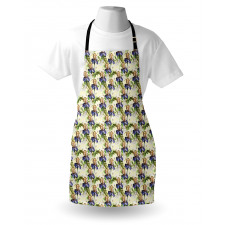 Watercolor Style Tropic Art Apron