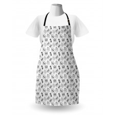 Cartoon Kittens with Glasses Apron