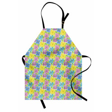 Watercolor Flower and Leaves Apron