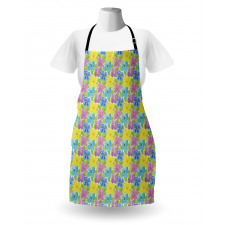 Watercolor Flower and Leaves Apron