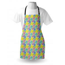 Watercolor Flower and Leaves Apron