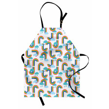 Rainbow and Clouds Pattern Apron