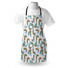 Rainbow and Clouds Pattern Apron