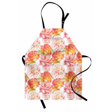 Watercolor Artwork Roses Apron