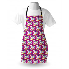 Colorful Hip Circles Swirls Apron