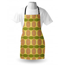 Round Floral Leafy Items Apron