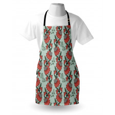 Flower Butterfly Silhouettes Apron