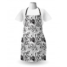 Monochromatic Butterfly Rose Apron