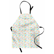 Pastel Dots and Flora Scene Apron