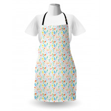 Pastel Dots and Flora Scene Apron