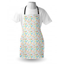 Pastel Dots and Flora Scene Apron