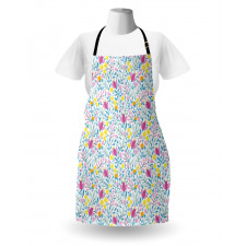 Flowers in Bloom and Buds Apron