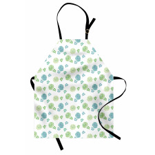 Art Rose Flowers and Leaves Apron