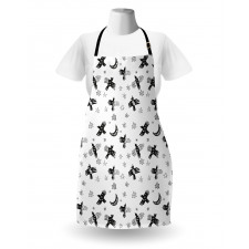 Abstract Birds Stars Crescent Apron