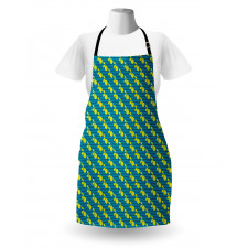 Citrus Motif Zigzag Backdrop Apron