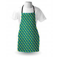 Citrus Motif Zigzag Backdrop Apron