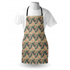 Detailed Exotic Flowers Apron
