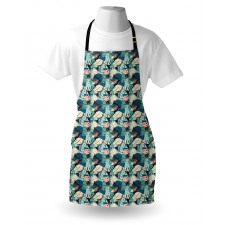 Pastel Monstera Palm Plants Apron