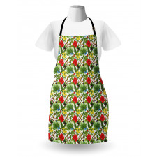 Cheerful Hibiscus Butterfly Apron