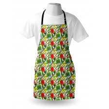 Cheerful Hibiscus Butterfly Apron