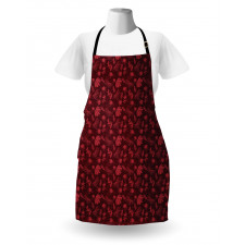 Warm Polka Dotted Flowers Apron