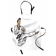 Senpai with Black Belt Kick Apron