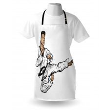 Senpai with Black Belt Kick Apron