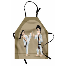 Children Karate Cartoon Art Apron