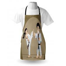 Children Karate Cartoon Art Apron