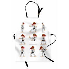 Martial Arts Boy Cartoon Apron