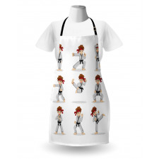 Martial Arts Boy Cartoon Apron