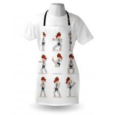 Martial Arts Boy Cartoon Apron