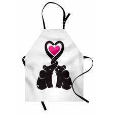 Heart with Animals Trunks Apron