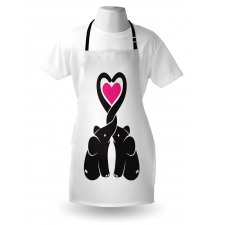 Heart with Animals Trunks Apron