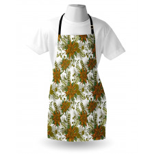 Nostalgic Flower Pine Cones Apron