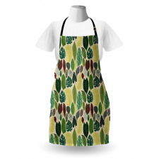 Various Detailed Leaves Apron