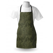 Monochrome  Leaves Apron