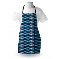 Blue Toned Heart Shapes Apron