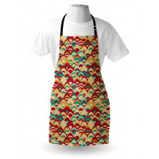 Repeated Striped Squama Art Apron