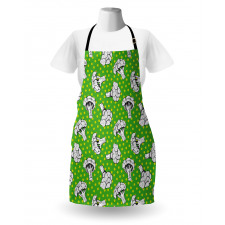 Digital Drawings of Broccoli Apron