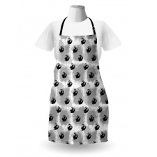 Random Sketchy Brush Blots Apron