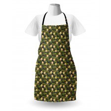 Palm Leaves Summer Flowers Apron