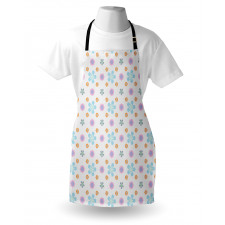 Doodle Flowers Symmetry Art Apron