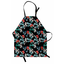 Peony Daisy and Leaves Art Apron