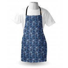 Flowers in Pastel Cold Tones Apron
