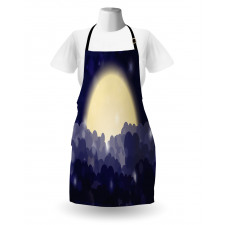 Cloudy Sky View at Night Apron