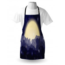 Cloudy Sky View at Night Apron